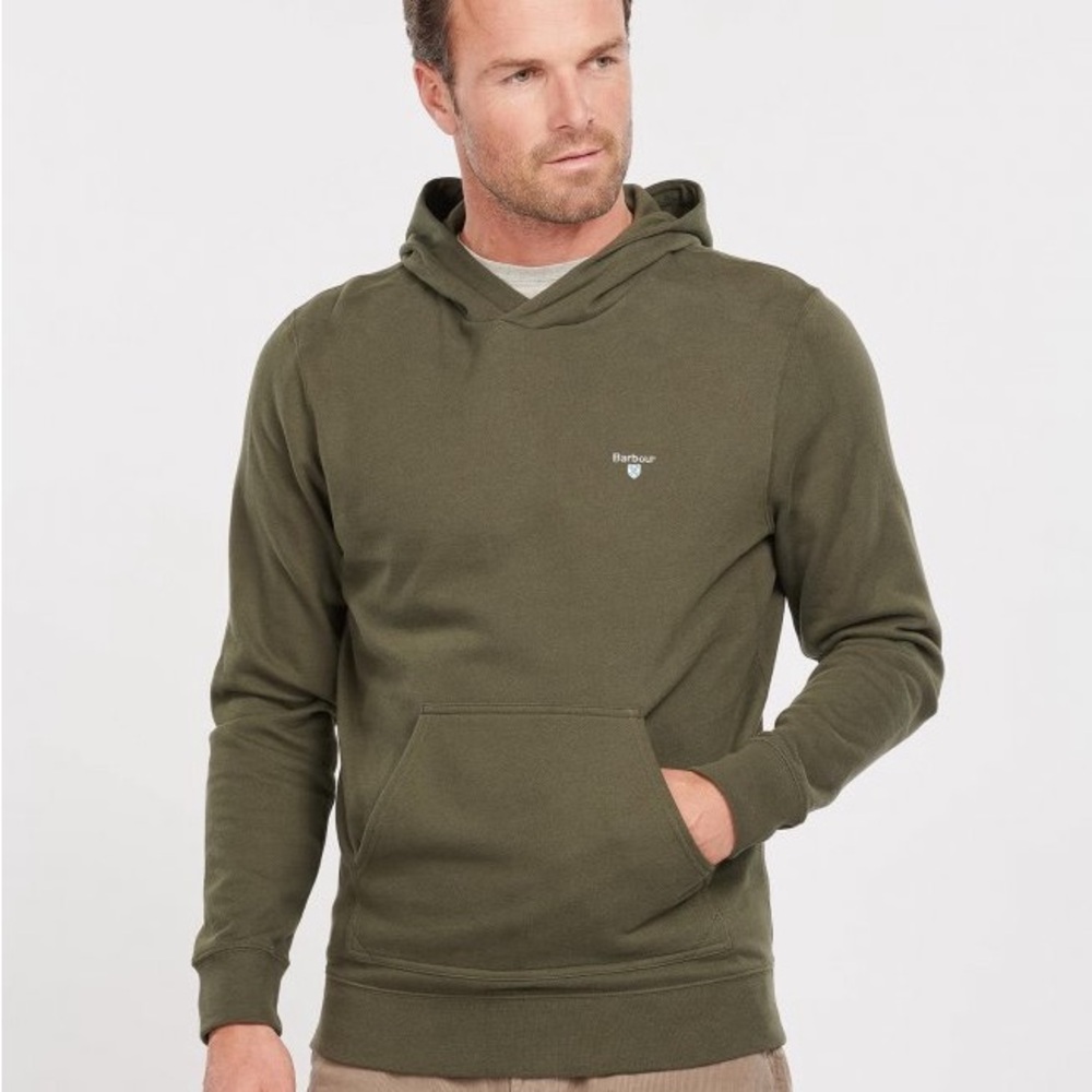 Barbour Men's Green Pullover Hoodie